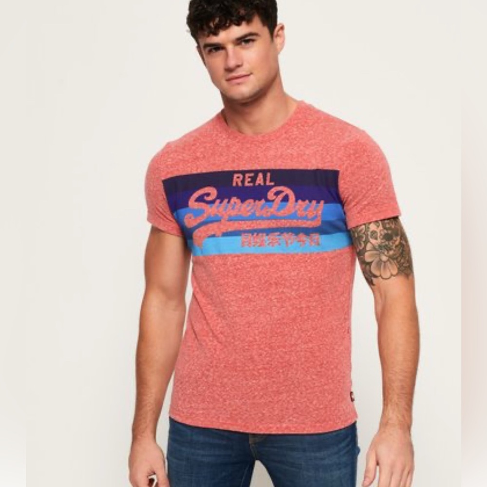 SuperDry | Vintage Logo Cali Stripe Tshirt